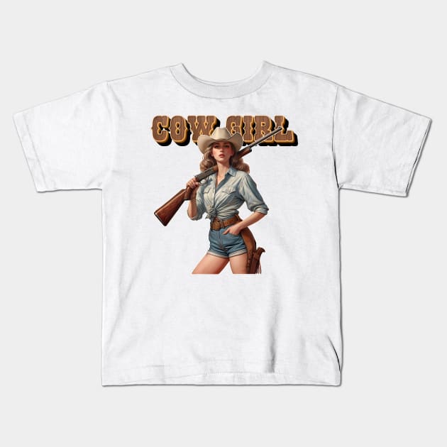 Cowgirl Kids T-Shirt by Rawlifegraphic